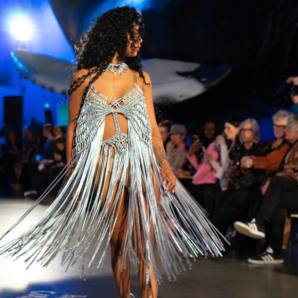 Handmade Macramé Rope Dress GoodVibeGoda Original Design - Picture 6 of 11